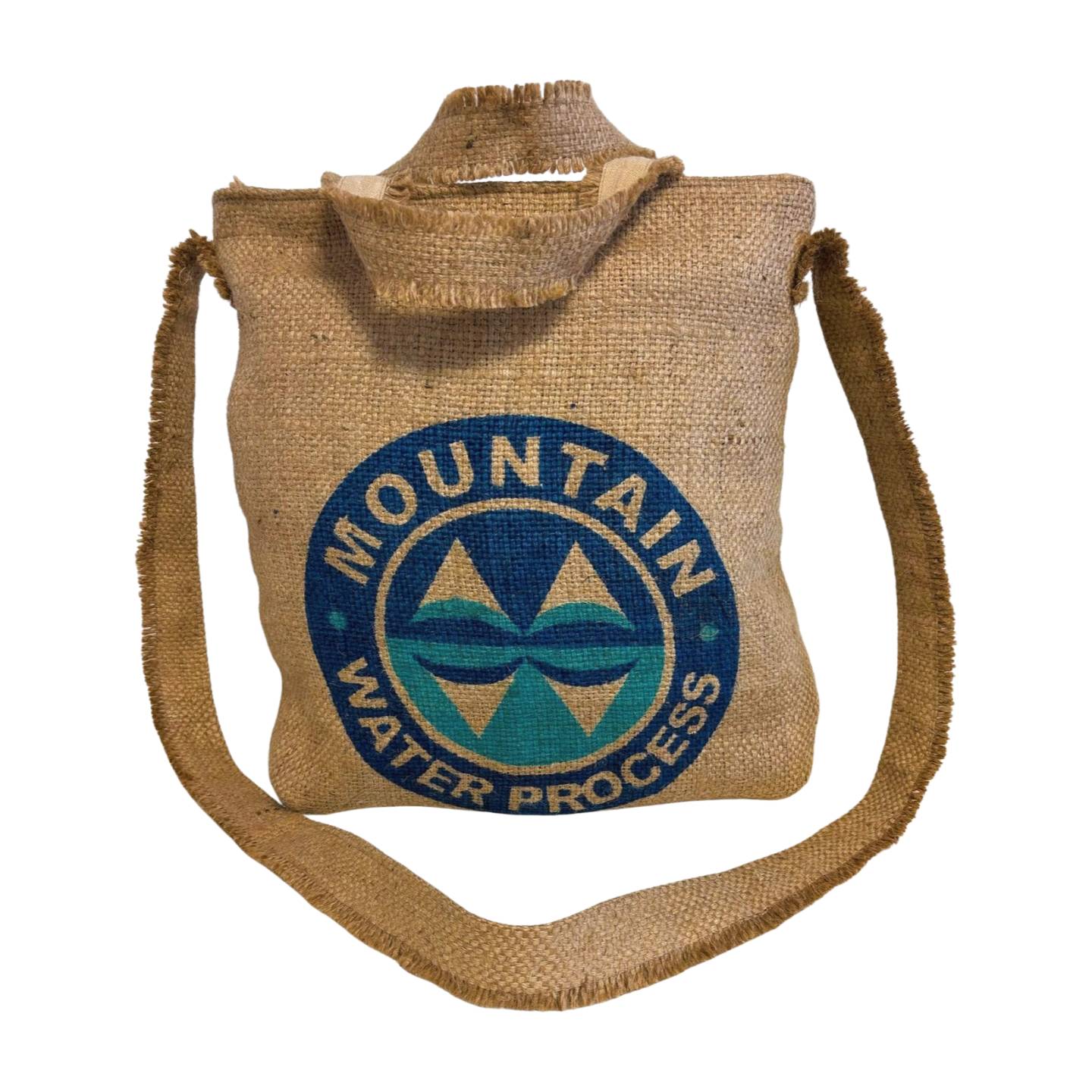 Au Fil de Soi - Sac de Toile de Jute Bleu