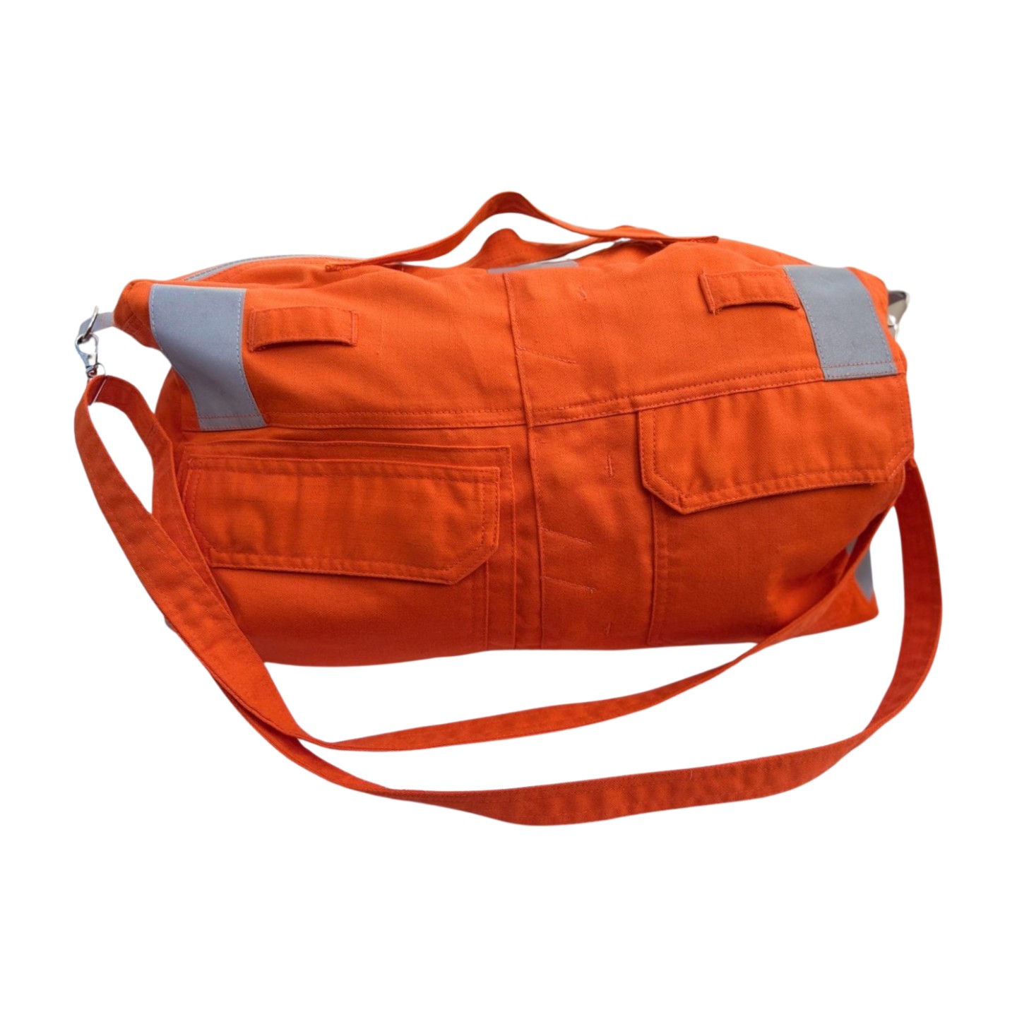 Au Fil de Soi - Sac Urbain Orange - Vue de face avec deux poches